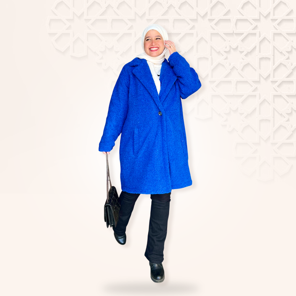 Trendy Teddy Bear Wool Coat All Padded Satin