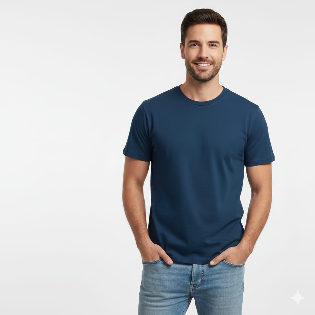 Round T-shirt Cotton 100% Best Quality Slimfit