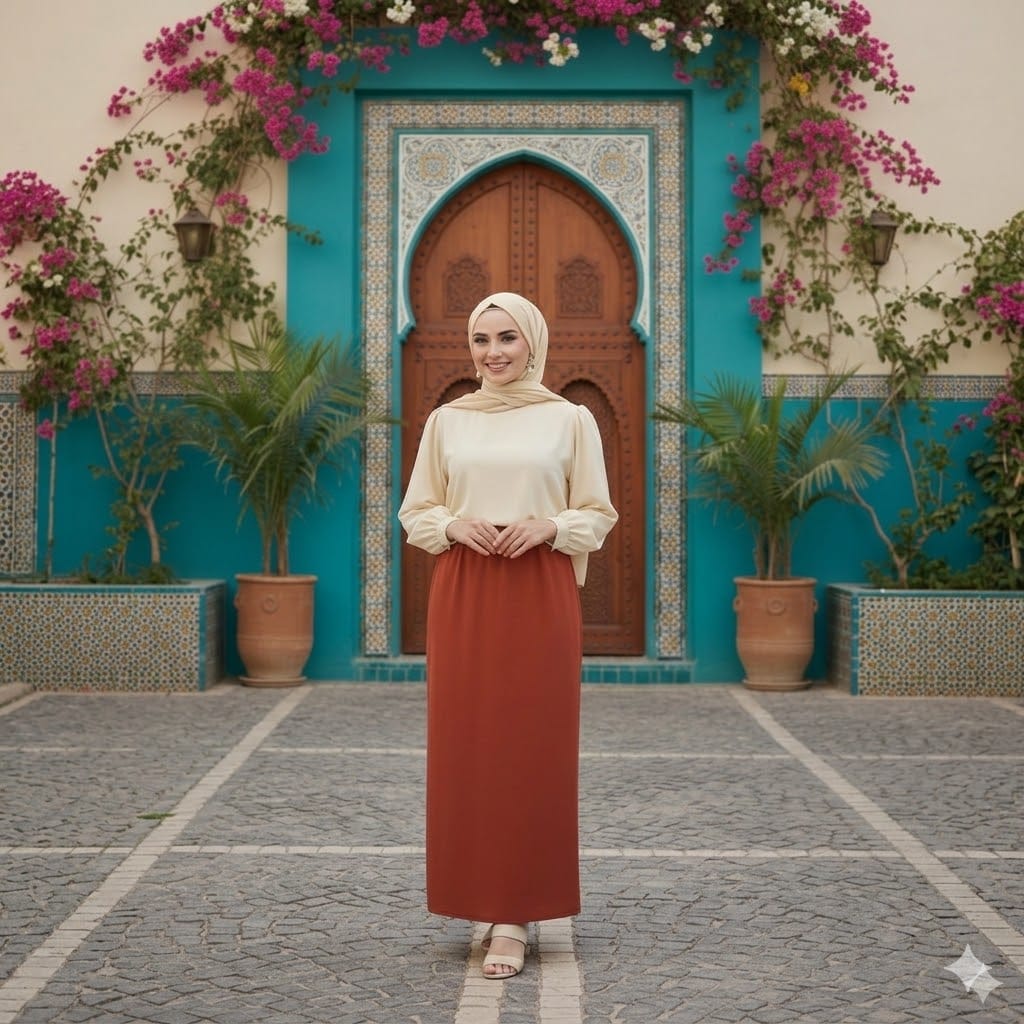 Fashion Maxi Havan Skirt Crepe Scopa
