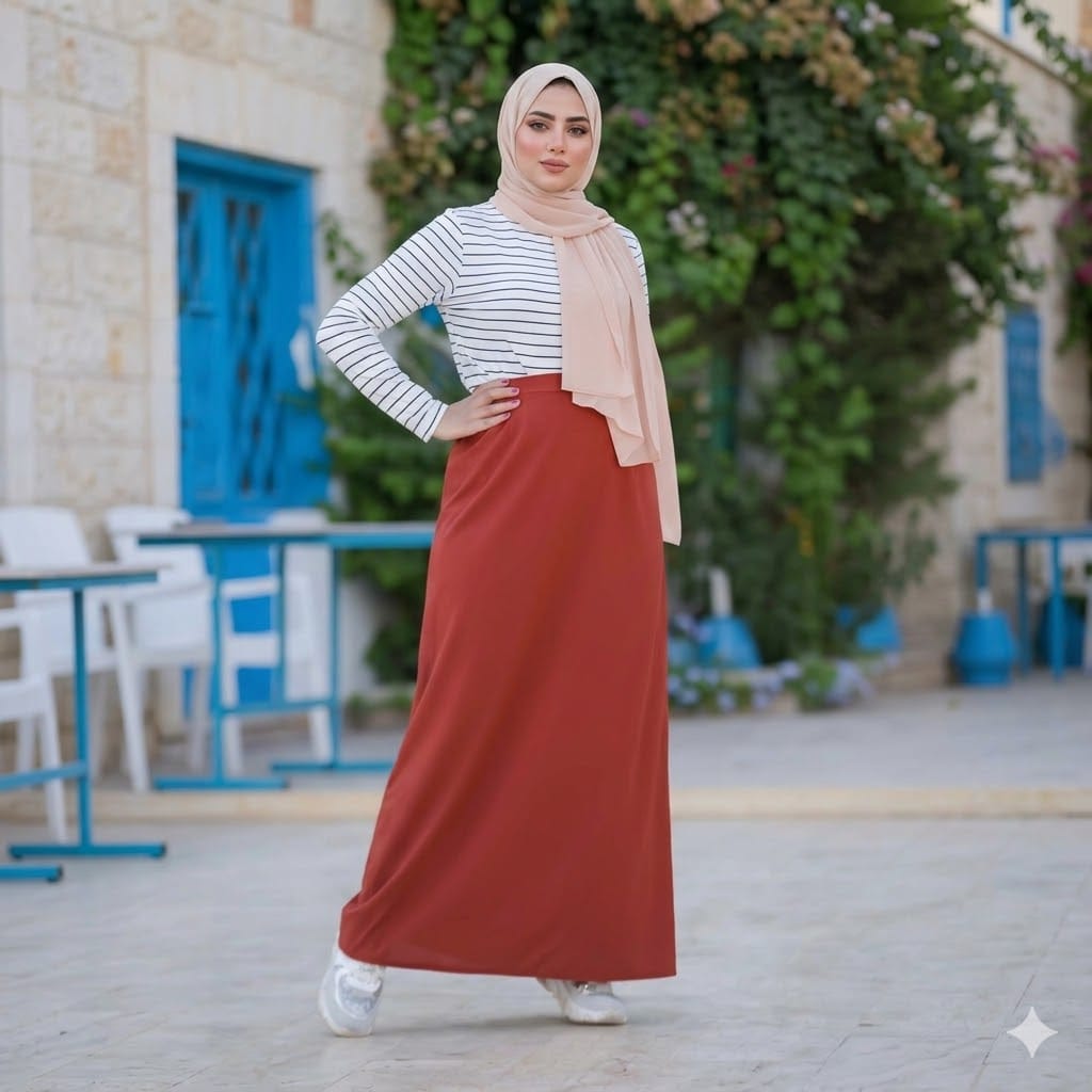 Fashion Maxi Havan Skirt Crepe Scopa