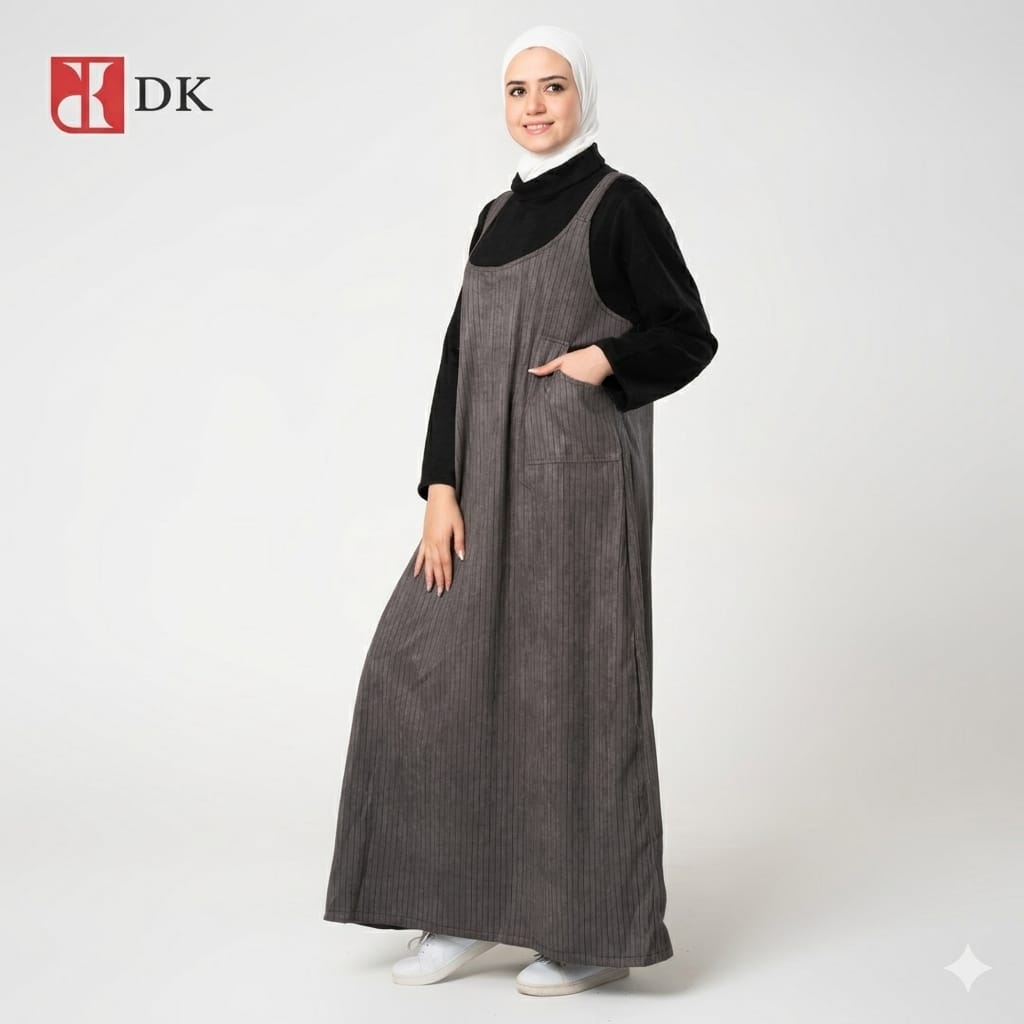 Sleeved Maxi Velor Suede Dress One Piece